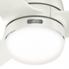 Seawave White Outdoor ceiling fan with light by Hunter