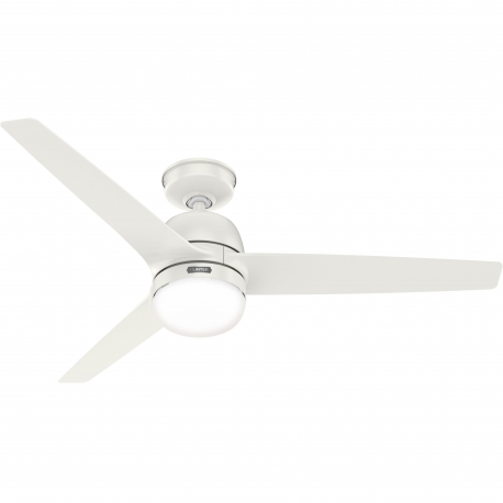 Seawave White Outdoor ceiling fan with light by Hunter