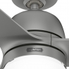 Seawave Matt Gray Outdoor ceiling fan with light by Hunter