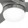 Seawave Matt Gray Outdoor ceiling fan with light by Hunter