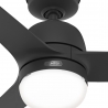 Seawave Matt Gray Outdoor ceiling fan with light by Hunter