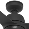 Seawave Matt Gray Outdoor ceiling fan with light by Hunter