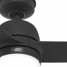 Seawave Matt Gray Outdoor ceiling fan with light by Hunter