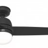 Seawave Matt Gray Outdoor ceiling fan with light by Hunter