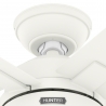Zeal White with light and remote control by Hunter