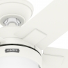 Zeal White with light and remote control by Hunter