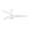 Bronx White ceiling fan with DC motor and LED light by Beacon