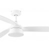 Bronx White ceiling fan with DC motor and LED light by Beacon