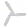 Bronx White ceiling fan with DC motor and LED light by Beacon
