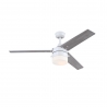 Riverton White Outdoor ceiling fan with light by Beacon