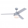 Riverton Silver Outdoor ceiling fan with light by Westinghouse