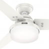 Gilmour White with light and wall control by Hunter