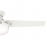 Gilmour White with light and wall control by Hunter