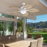 Oasis White Outdoor ceiling fan with light by Westinghouse