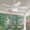 Nevada White Outdoor ceiling fan with light by Westinghouse