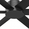 Kennicott Matt Black with wall control by Hunter