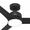 Galvin Matt Black with LED light and remote control by Hunter