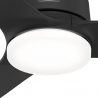 Galvin Matt Black with LED light and remote control by Hunter