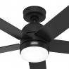 Giannis Matt Black with LED light and remote control by Hunter