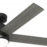 Giannis Matt Black with LED light and remote control by Hunter