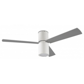 Formentera white ceiling fan with light & remote control by La Creu