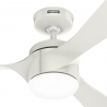 Rosedale White with DC motor and LED light by Hunter
