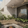 Nati 107 White Natural Outdoor Ceiling fan with DC motor by Sulion