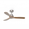 Nati 107 Chrome Natural Outdoor Ceiling fan with DC motor by Sulion