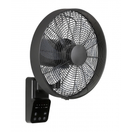 Airos ECO Design Black  wall mounted fan with remote control by Casafan