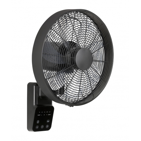 AIros ECO Design Black  wall mounted fan with remote control by Casafan