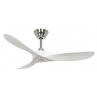 ECO GENUINO 122 BN MW Brushed Chrome - White with DC motor and remote control by Casafan