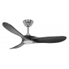 ECO GENUINO 122 BN MS Brushed Chrome - Black with DC motor and remote control by Casafan