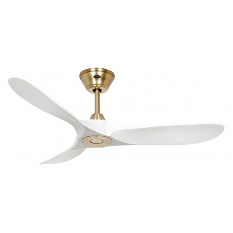 ECO GENUINO 122 MG MW Brushed Brass White with DC motor and remote control by Casafan