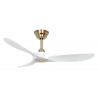 ECO GENUINO 122 MG MW Brushed Brass White with DC motor and remote control by Casafan