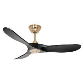 ECO GENUINO 122 MG MS Brushed Brass Black with DC motor and remote control by Casafan