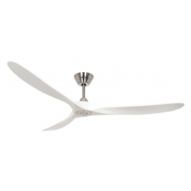 ECO GENUINO 180 ΒΝ MW Brushed Chrome White with DC motor and remote control by Casafan