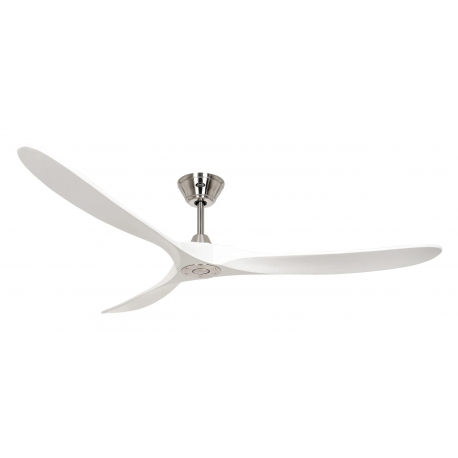 ECO GENUINO 180 ΒΝ MW Brushed Chrome White with DC motor and remote control by Casafan