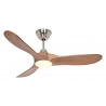 ECO GENUINO L 122 BN EM Brushed Chrome Oak with DC motor and LED Light by Casafan