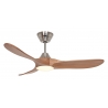 ECO GENUINO L 122 BN EM Brushed Chrome Oak with DC motor and LED Light by Casafan