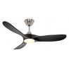 ECO GENUINO L 122 BN MS Brushed Chrome Matt Black with DC motor and LED Light by Casafan