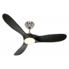 ECO GENUINO L 122 BN MS Brushed Chrome Matt Black with DC motor and LED Light by Casafan