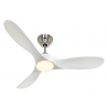 ECO GENUINO L 122 BN MW Brushed Chrome Matt White with DC motor and LED Light by Casafan