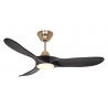 ECO GENUINO L 122 MG MS Brushed Brass Matt Black with DC motor and LED Light by Casafan