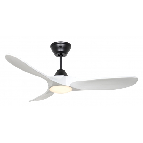ECO GENUINO L 122 MS MW Matt Black White with DC motor and LED Light by Casafan