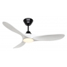 ECO GENUINO L 122 MS MW Matt Black White with DC motor and LED Light by Casafan