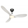 ECO GENUINO L 122 MS MW Matt Black White with DC motor and LED Light by Casafan