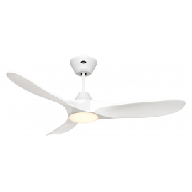 ECO GENUINO L 122 MW MW Matt White with DC motor and LED Light by Casafan
