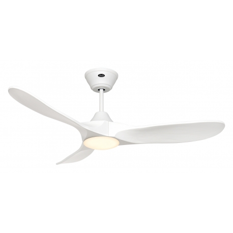 ECO GENUINO L 122 MW MW Matt White with DC motor and LED Light by Casafan