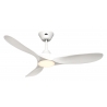 ECO GENUINO L 122 MW MW Matt White with DC motor and LED Light by Casafan