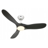 ECO GENUINO L 122 MW MS Matt White Black with DC motor and LED Light by Casafan